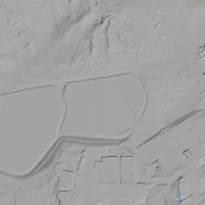 Lidar terrain shading around Scott Candler Reservoir #2