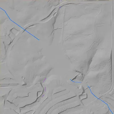 Lidar terrain shading around Forest Lake