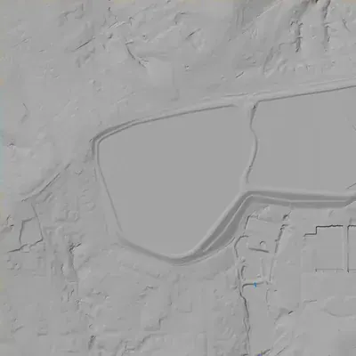 Lidar terrain shading around Scott Candler Reservoir #1