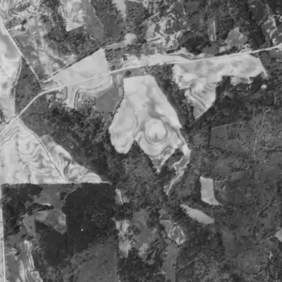 Aerial photo of Scott Candler Reservoir #1, 1940