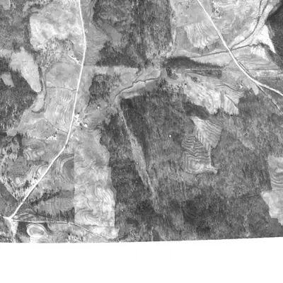 Aerial photo of Sandy Lake, 1940