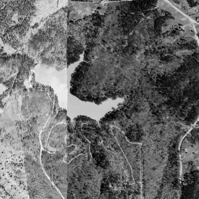Aerial photo of Silver Lake, 1940