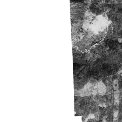 Aerial photo of Stone Mountain Park Dam-South (Venable Lake), 1940