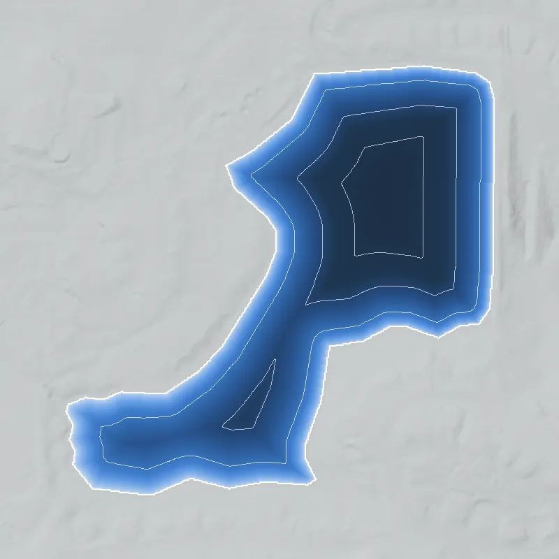 Southland Lake shaded by depth