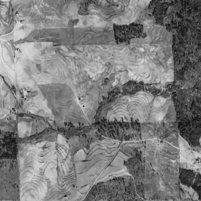 Aerial photo of Southland Lake, 1940