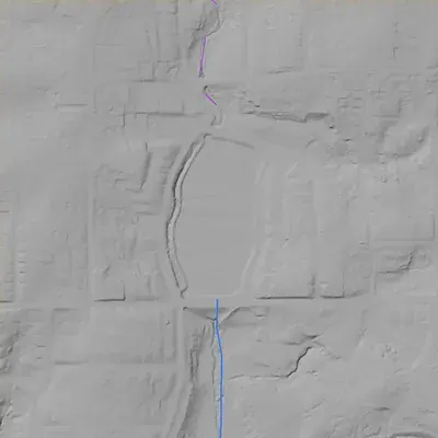 Lidar terrain shading around Buena Vista Lake