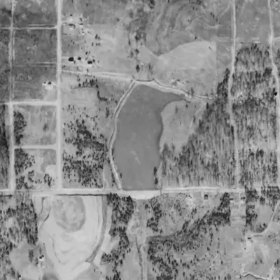 Aerial photo of Buena Vista Lake, 1940