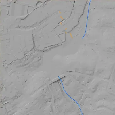 Lidar terrain shading around Chapel Hill Park Lake