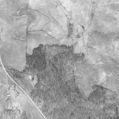 Aerial photo of Chapel Hill Park Lake, 1940
