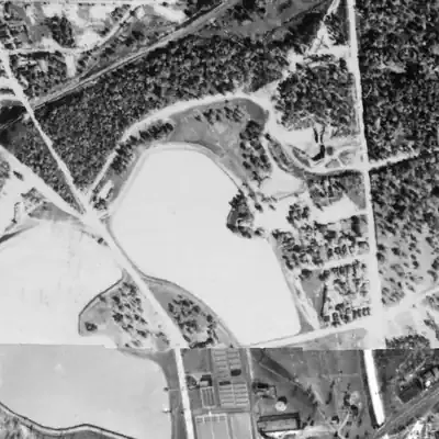 Aerial photo of Atlanta Reservoir No. 1 (Hemphill Reservoir No. 1), 1940