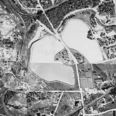 Aerial photo of Atlanta Reservoir No. 2 (Hemphill Reservoir No. 2), 1940