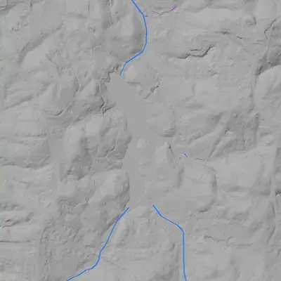 Lidar terrain shading around Niskey Lake