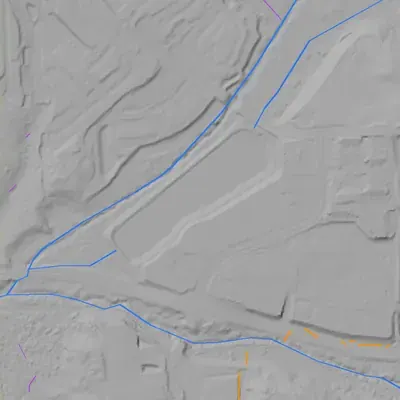 Lidar terrain shading around Princeton Lake
