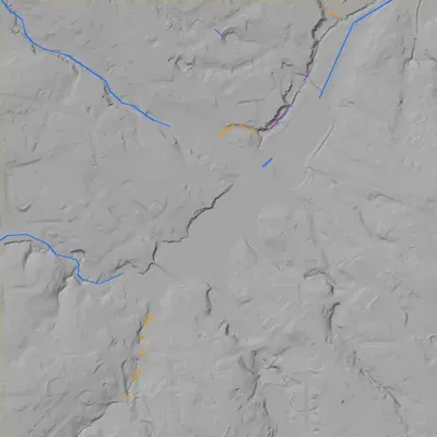 Lidar terrain shading around Kingsley Lake