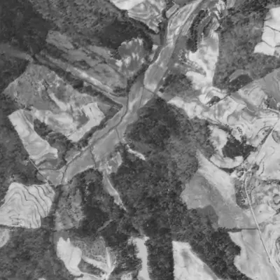 Aerial photo of Kingsley Lake, 1940