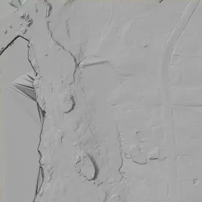 Lidar terrain shading around Charles Lake