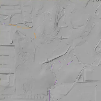 Lidar terrain shading around Jabco Lake