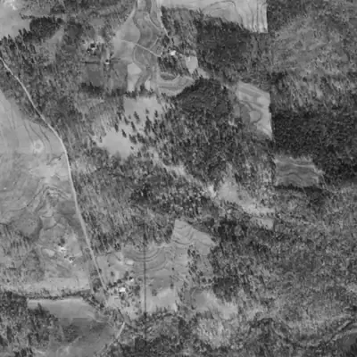 Aerial photo of Ramsden Lake, 1940