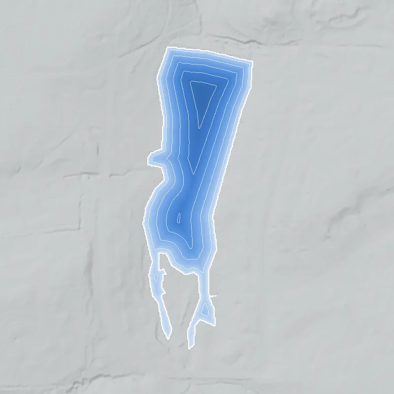 Lake Ivanhoe shaded by depth