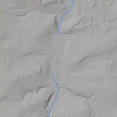 Lidar terrain shading around Lake Ivanhoe