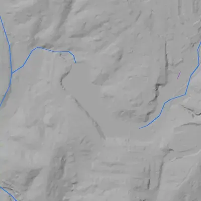 Lidar terrain shading around Wildwood Lake