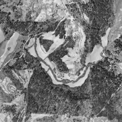 Aerial photo of Wildwood Lake, 1940