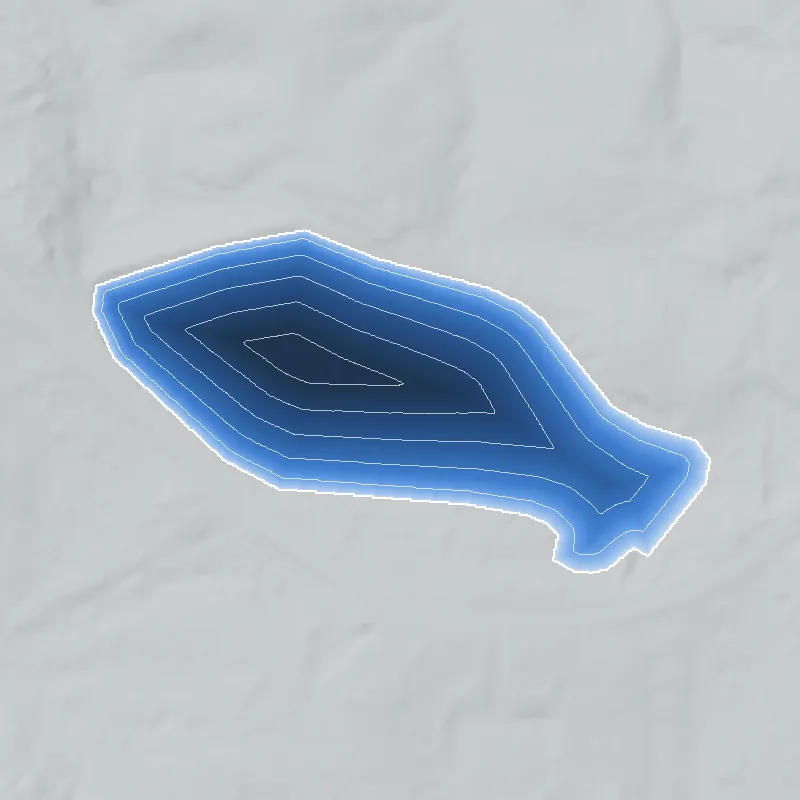 East Point Reservoir shaded by depth