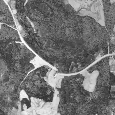 Aerial photo of East Point Reservoir, 1940