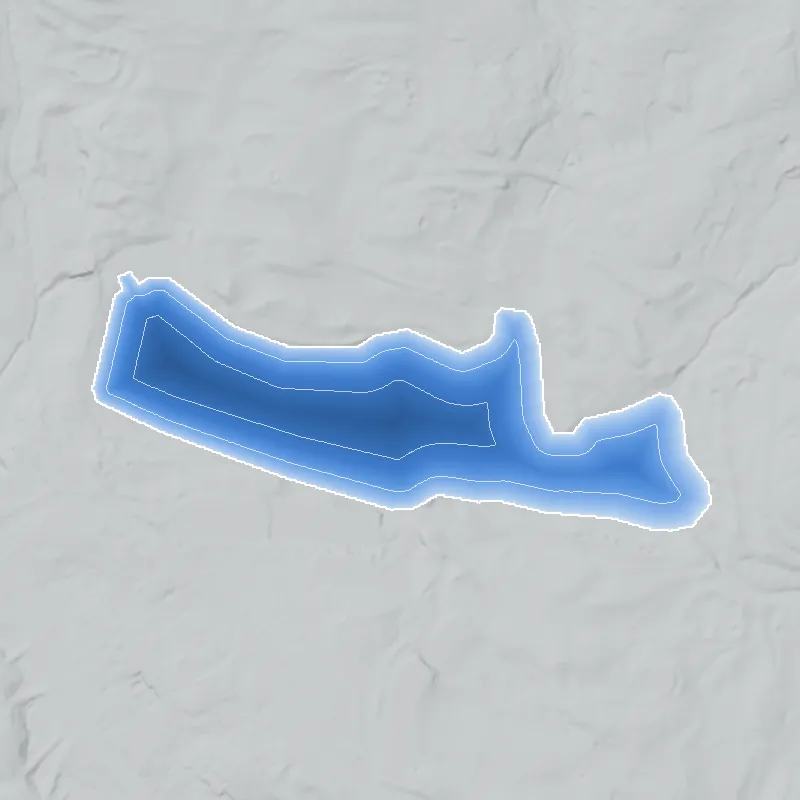 Capital City Country Club Lake (Brookhaven Country Club Lake) shaded by depth