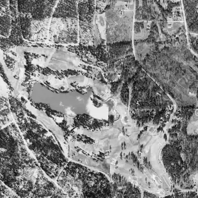 Aerial photo of Capital City Country Club Lake (Brookhaven Country Club Lake), 1940