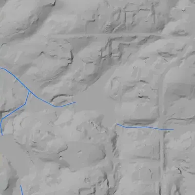 Lidar terrain shading around Sturm and Early Pond