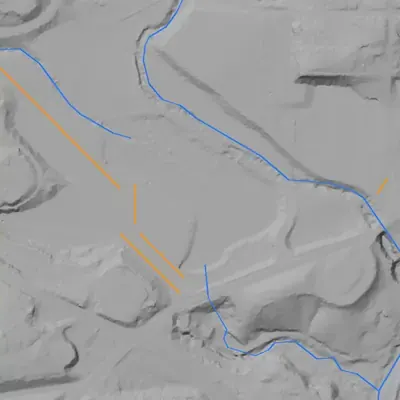Lidar terrain shading around Lakewood Fairgrounds Lake