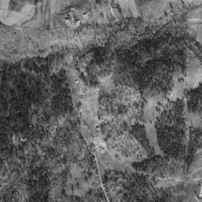 Aerial photo of Kristina Lake, 1940