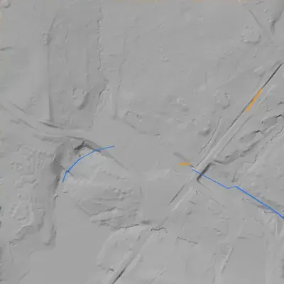 Lidar terrain shading around Stn Mtn Pk Golf Course Lake
