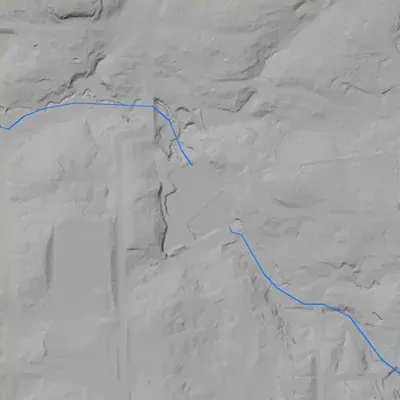 Lidar terrain shading around Robert Nash Lake