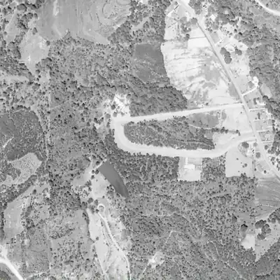Aerial photo of Robert Nash Lake, 1955