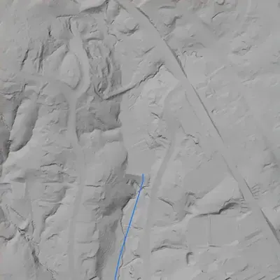 Lidar terrain shading around Silver Ridge Lake