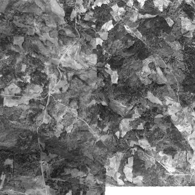 Aerial photo of Water's Edge Lake, 1940