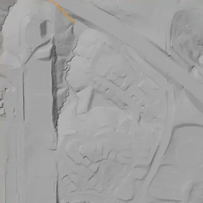 Lidar terrain shading around Timber Trace Lake