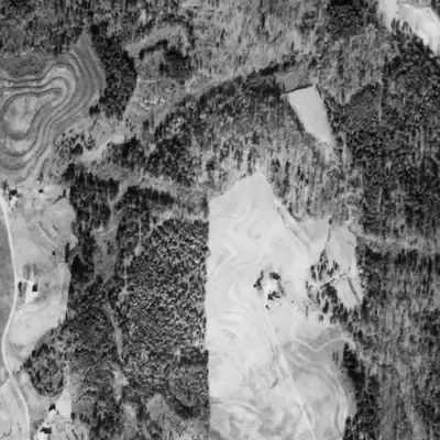 Aerial photo of Dunwoody Club Crossing Lake, 1940