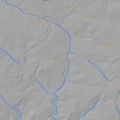 Lidar terrain shading around Turner Hill Lake