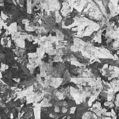 Aerial photo of Turner Hill Lake, 1940