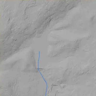 Lidar terrain shading around Houseworth Lake