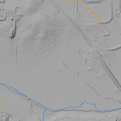 Lidar terrain shading around Constitution Lakes (South River Brick Co. pits)