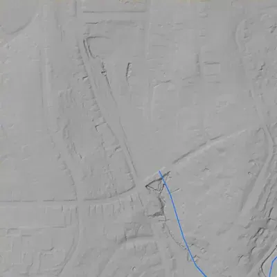 Lidar terrain shading around Lake Avondale