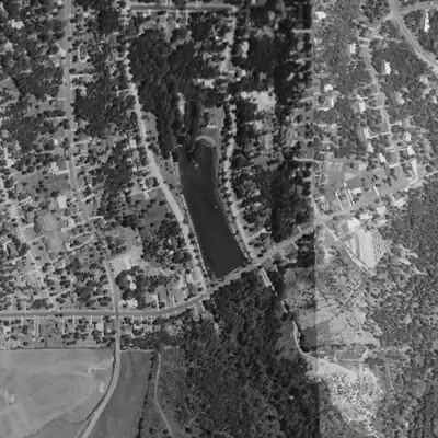 Aerial photo of Lake Avondale, 1955