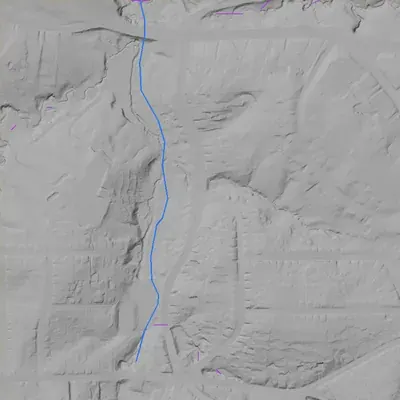 Lidar terrain shading around Lake Ponceana (linked to the name 'Lake Claire')