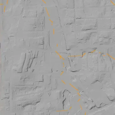 Lidar terrain shading around Pairs Pond (Ponce de Leon Springs park)