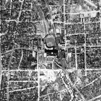 Aerial photo of Ponce de Leon Lake, 1940